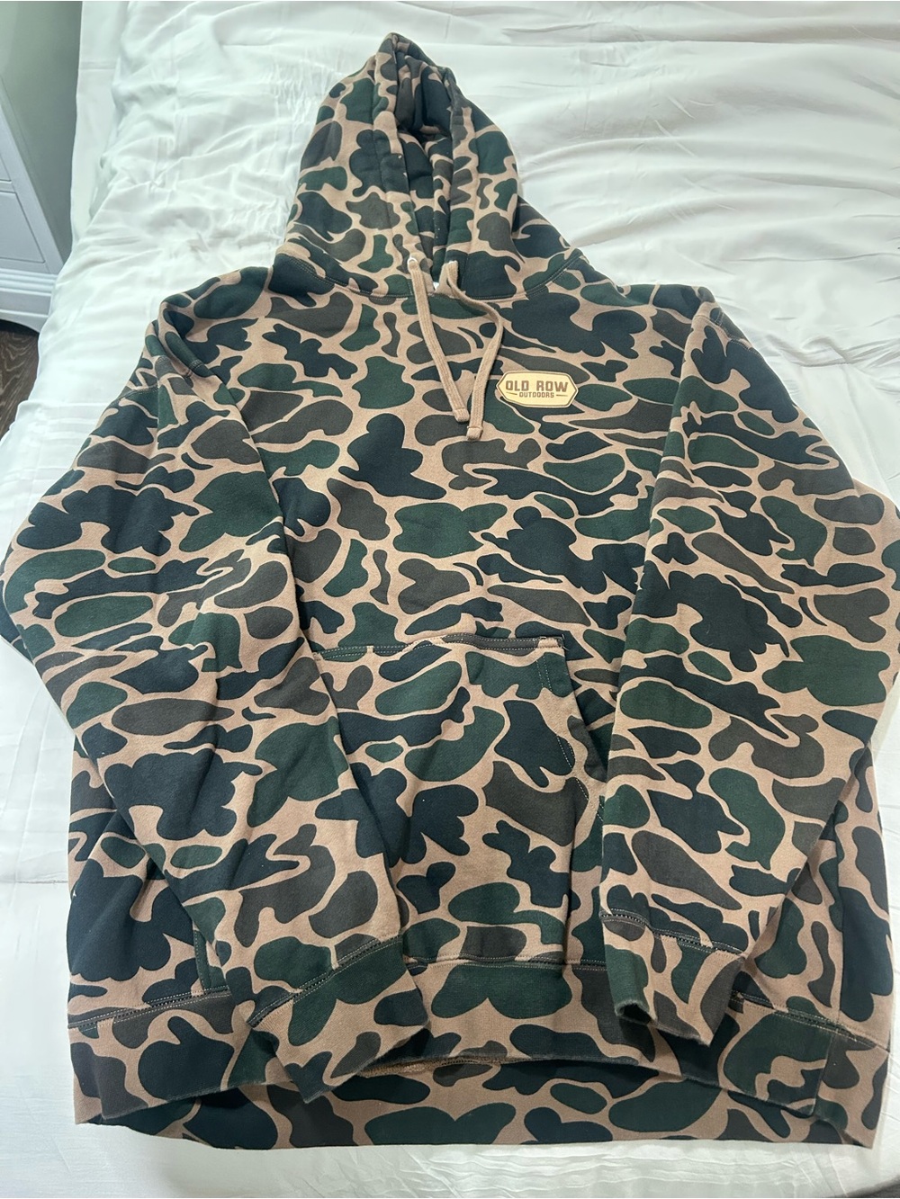 Old Row Men's Camo Crewneck Hoodie - Green/Tan
